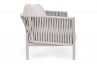 Beżowa szeroka sofa nowoczesna na taras aluminiowa FLOENCIA bizzotto