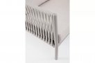 Beżowa szeroka sofa nowoczesna na taras aluminiowa FLOENCIA bizzotto