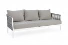 Biała szeroka sofa nowoczesna na taras aluminiowa FLOENCIA bizzotto