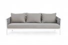 Biała szeroka sofa nowoczesna na taras aluminiowa FLOENCIA bizzotto
