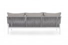 Biała szeroka sofa nowoczesna na taras aluminiowa FLOENCIA bizzotto