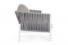 Biała szeroka sofa nowoczesna na taras aluminiowa FLOENCIA bizzotto