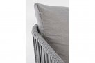 Biała szeroka sofa nowoczesna na taras aluminiowa FLOENCIA bizzotto