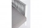 Biała szeroka sofa nowoczesna na taras aluminiowa FLOENCIA bizzotto