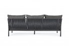 Antracytowa szeroka sofa nowoczesna na taras aluminiowa FLOENCIA bizzotto