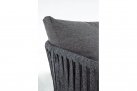 Antracytowa szeroka sofa nowoczesna na taras aluminiowa FLOENCIA bizzotto