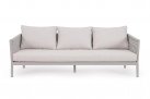 Beżowa szeroka sofa nowoczesna na taras aluminiowa FLOENCIA bizzotto