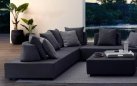Ciemnoszara sofa nowoczesna na taras Olfein PIPER bizzotto