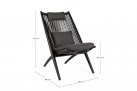 Czarny fotel aluminiowy relaksacyjny ALOHA bizzotto