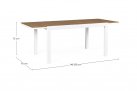 Biały stół ogrodowy aluminiowy rozkładany 140-200 blat kompozyt teak ELIAS bizzotto 