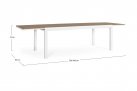 Biały stół ogrodowy aluminiowy rozkładany 203-248-293  blat kompozyt teak ELIAS bizzotto 