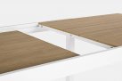 Biały stół ogrodowy aluminiowy rozkładany 203-248-293  blat kompozyt teak ELIAS bizzotto 