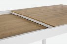 Biały stół ogrodowy aluminiowy rozkładany 203-248-293  blat kompozyt teak ELIAS bizzotto 