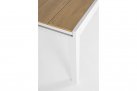 Biały stół ogrodowy aluminiowy rozkładany 203-248-293  blat kompozyt teak ELIAS bizzotto 