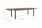 ciemnoszary stół ogrodowy aluminiowy rozkładany 203-248-293  blat kompozyt teak ELIAS bizzotto 