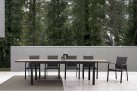 ciemnoszary stół ogrodowy aluminiowy rozkładany 203-248-293  blat kompozyt teak ELIAS bizzotto 