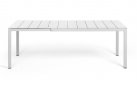 Biały aluminiowy rozkładany stół ogrodowy nardi RIO 210-280 cm