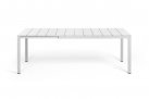 Biały aluminiowy rozkładany stół ogrodowy nardi RIO 210-280 cm