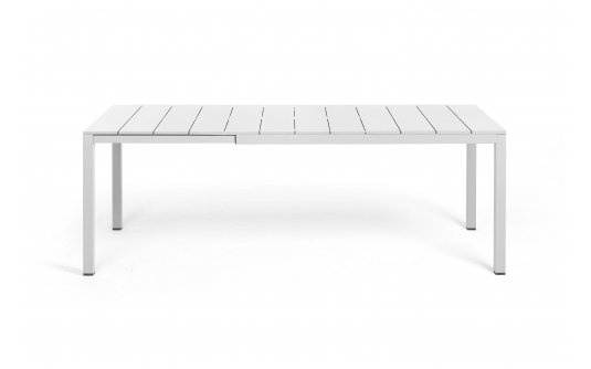 Biały aluminiowy rozkładany stół ogrodowy nardi RIO 210-280 cm Biały aluminiowy rozkładany stół ogrodowy nardi RIO 210-280 cm