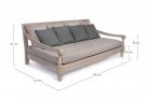 Sofa łóżko teakowe wypoczynkowe do ogrodu zimowego BALI bizzotto