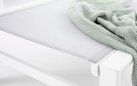 Biały leżak ogrodowy aluminiowy z kółkami tekstylina skipper bizzotto