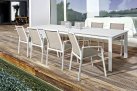 Biały krzesło stołowe aluminiowe na taras CRUISE bizzotto