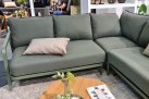 Narożnik na taras aluminiowy oliwkowy PEP z poduszkami Olefin TierraOutdoor