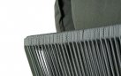 Sofa ogrodowa aluminowa oliwkowa PEP plecionka lina polipropylenowa