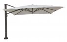 Parasol ogrodowy 400x400 cm z noga boczną ciemnobrązową