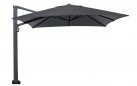 Parasol ogrodowy 400x400 cm z noga boczną ciemnoszary