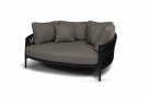 Sofa łóżko ogrodowe czarne nowoczesne CADOZO
