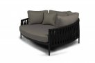 Sofa łóżko ogrodowe czarne nowoczesne CADOZO