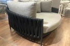 Sofa łóżko ogrodowe czarne nowoczesne CADOZO