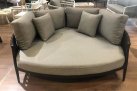Sofa łóżko ogrodowe czarne nowoczesne CADOZO