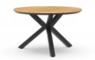 Stół ogrodowy na 3 nogach aluminowych grafitowych ORBITAL Ø120 blat teak