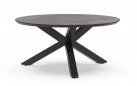 Stół okrągły OMNIGO d150 aluminiowe nogi antracyt / blat HPL  FOREST GREY
