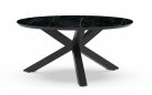 Stół okrągły OMNIGO d150 aluminiowe nogi antracyt / blat HPL MARBLE