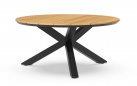 Stół okrągły OMNIGO d150 aluminiowe nogi antracyt / blat HPL TEAK