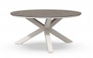 Stół okrągły OMNIGO d150 aluminiowe nogi białe / blat HPL DARK BASALT