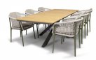 Stół ogrodowy aluminium teak antracyt 180x100 cm ORION
