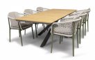 Stół ogrodowy aluminium teak antracyt 220x 100 cm ORION
