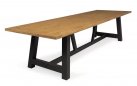 Duży stół ogrodowy aluminiowo-teakowy 330 cm OZON z krzesłąmi AVERO