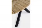 Antracytowy owalny stół ogrodowy 240x110 cm aluminiowo-teakowy PALMDALE