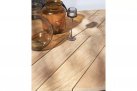 Antracytowy owalny stół ogrodowy 240x110 cm aluminiowo-teakowy PALMDALE