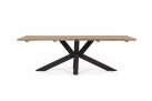 Stół ogrodowy prostokątny krzyżowe nogi czarne blat teak 240x100 RAMSEY