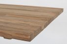 Stół ogrodowy prostokątny krzyżowe nogi czarne blat teak 240x100 RAMSEY
