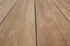 Stół ogrodowy prostokątny krzyżowe nogi czarne blat teak 240x100 RAMSEY
