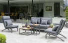 Nowoczesny komplet wypoczynkowy aluminiowy SOHO Relax antracyt / poduszki Carbon