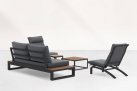 Nowoczesny komplet wypoczynkowy aluminiowy SOHO Relax antracyt / poduszki Carbon