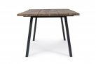 Biały stół prostokątny 200x100 nogi antracyt aluminium blat teak OSLO